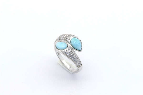 STATEMENT LARIMAR INLAY RING