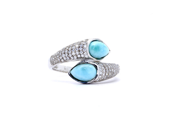 STATEMENT LARIMAR INLAY RING
