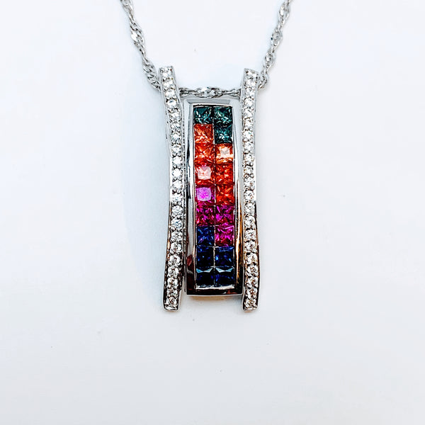 MULTICOLOR SAPPHIRE PENDANT