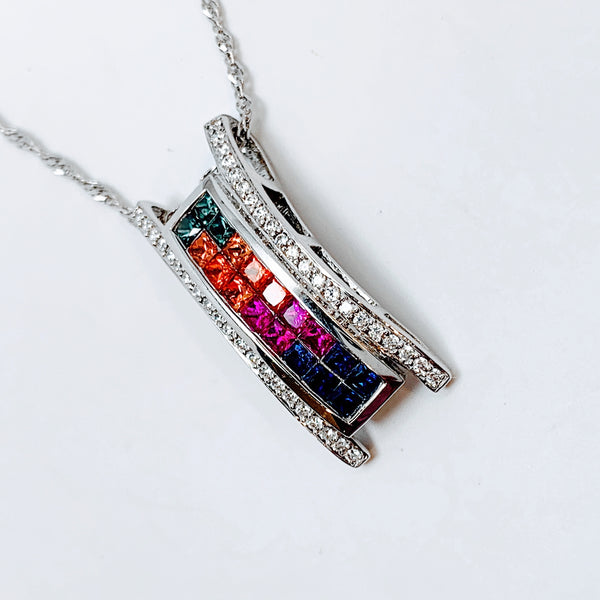 MULTICOLOR SAPPHIRE PENDANT