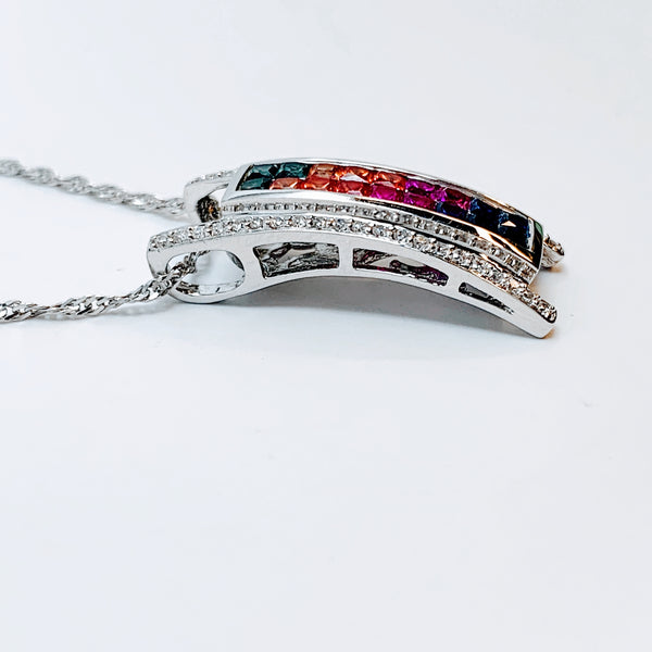 MULTICOLOR SAPPHIRE PENDANT