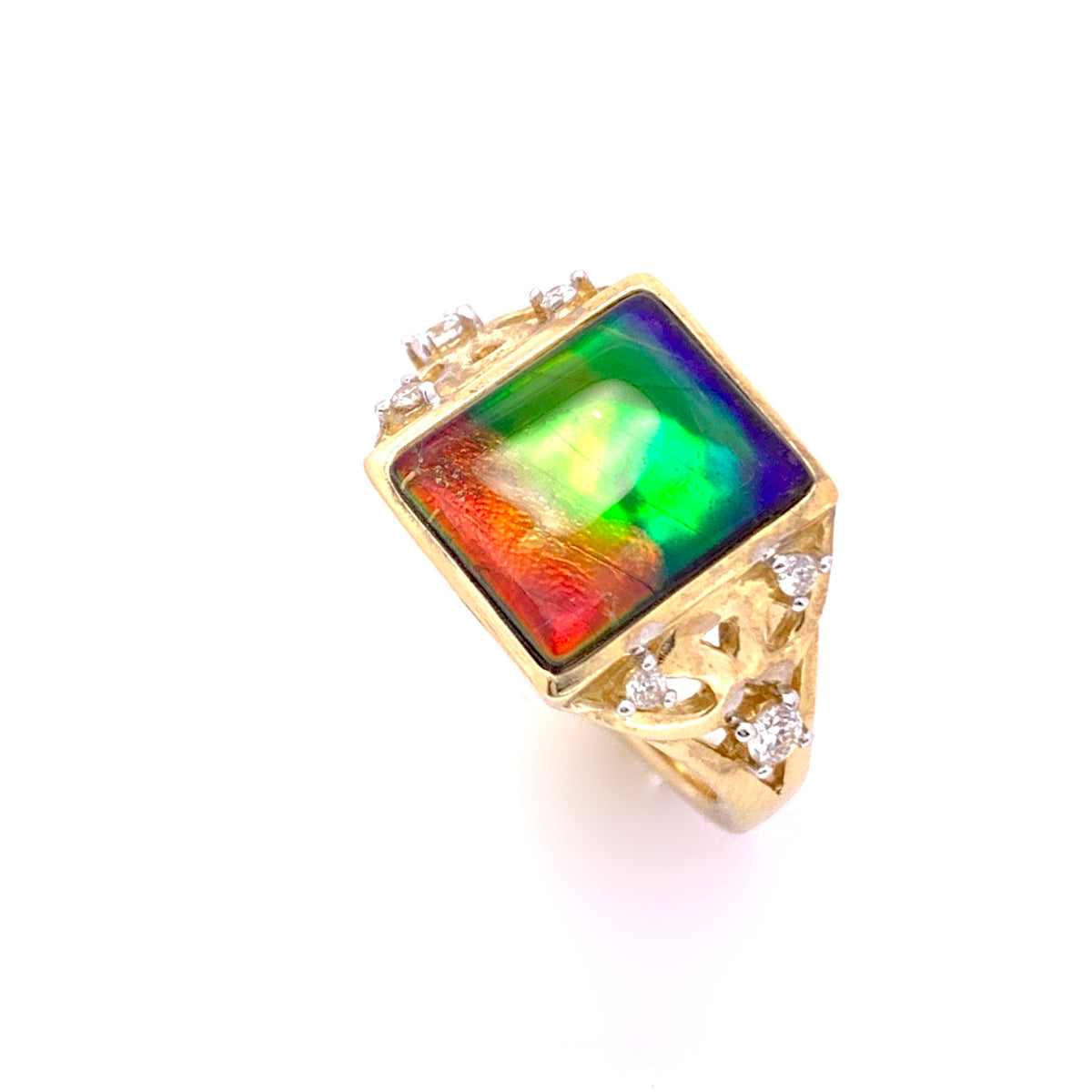Korite clearance ammolite rings