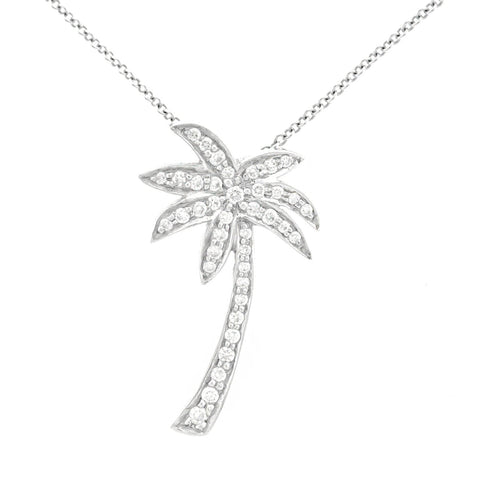 PALM TREE DIAMOND PENDANT