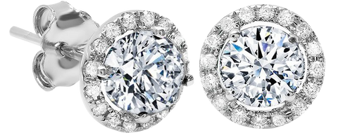 HALO DIAMOND EARRINGS
