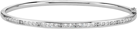 CHANNEL SET DIAMOND BANGLE
