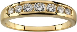 7 STONE CHANNEL BAND DIAMOND RING