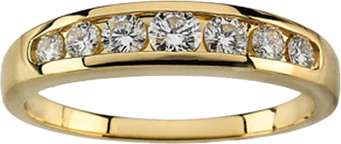 7 STONE CHANNEL BAND DIAMOND RING