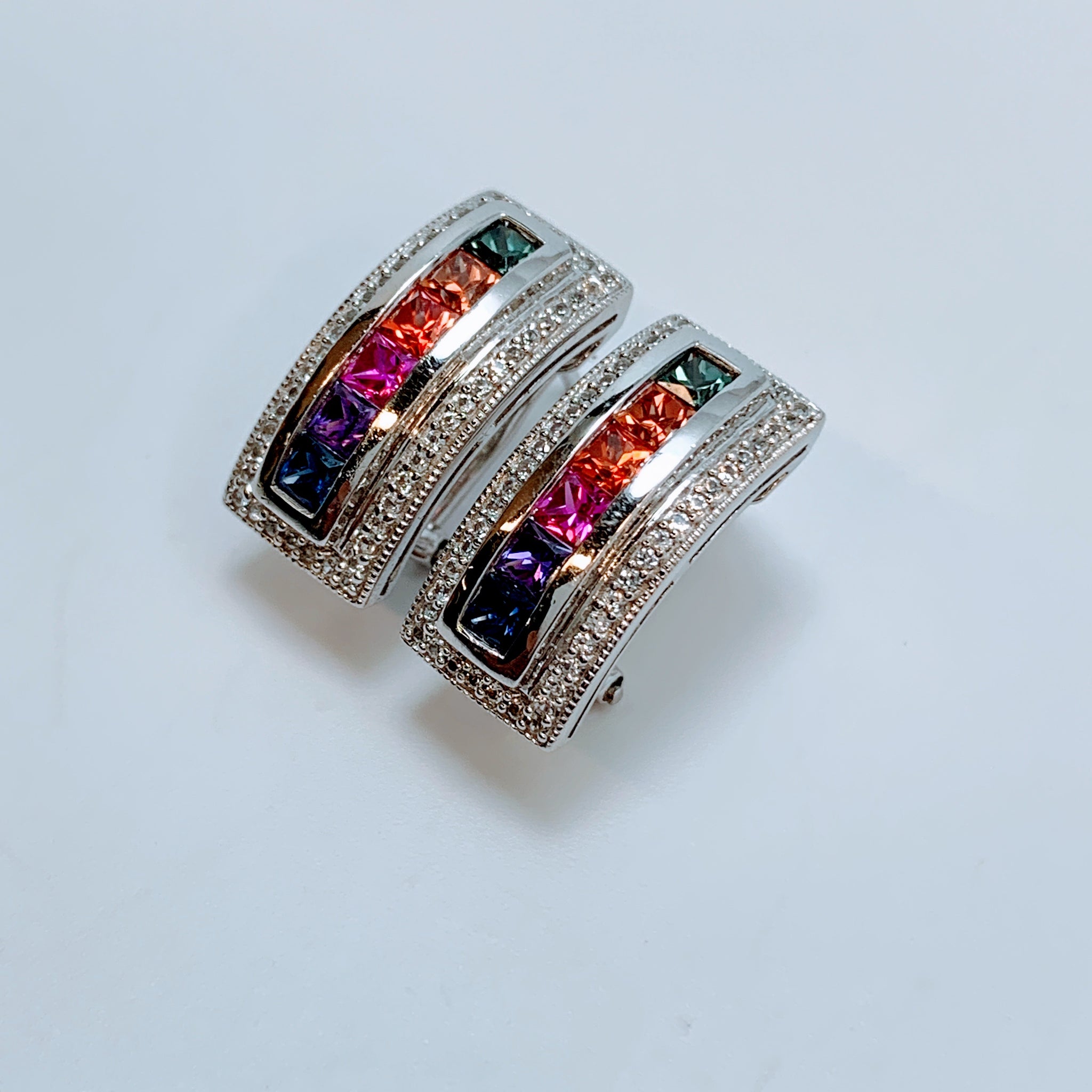 MULTICOLOR SAPPHIRE EARRINGS