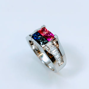 MULTICOLOR SAPPHIRE RING