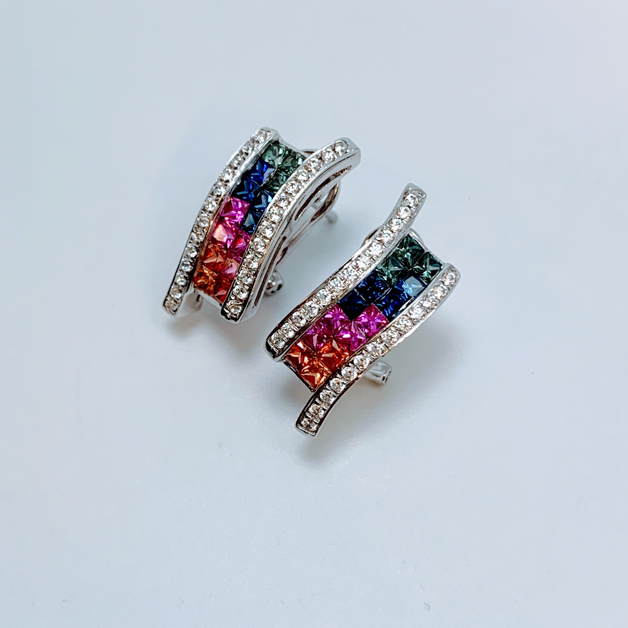 MULTICOLOR SAPPHIRE EARRINGS