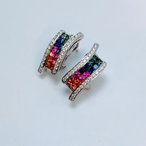 MULTICOLOR SAPPHIRE EARRINGS