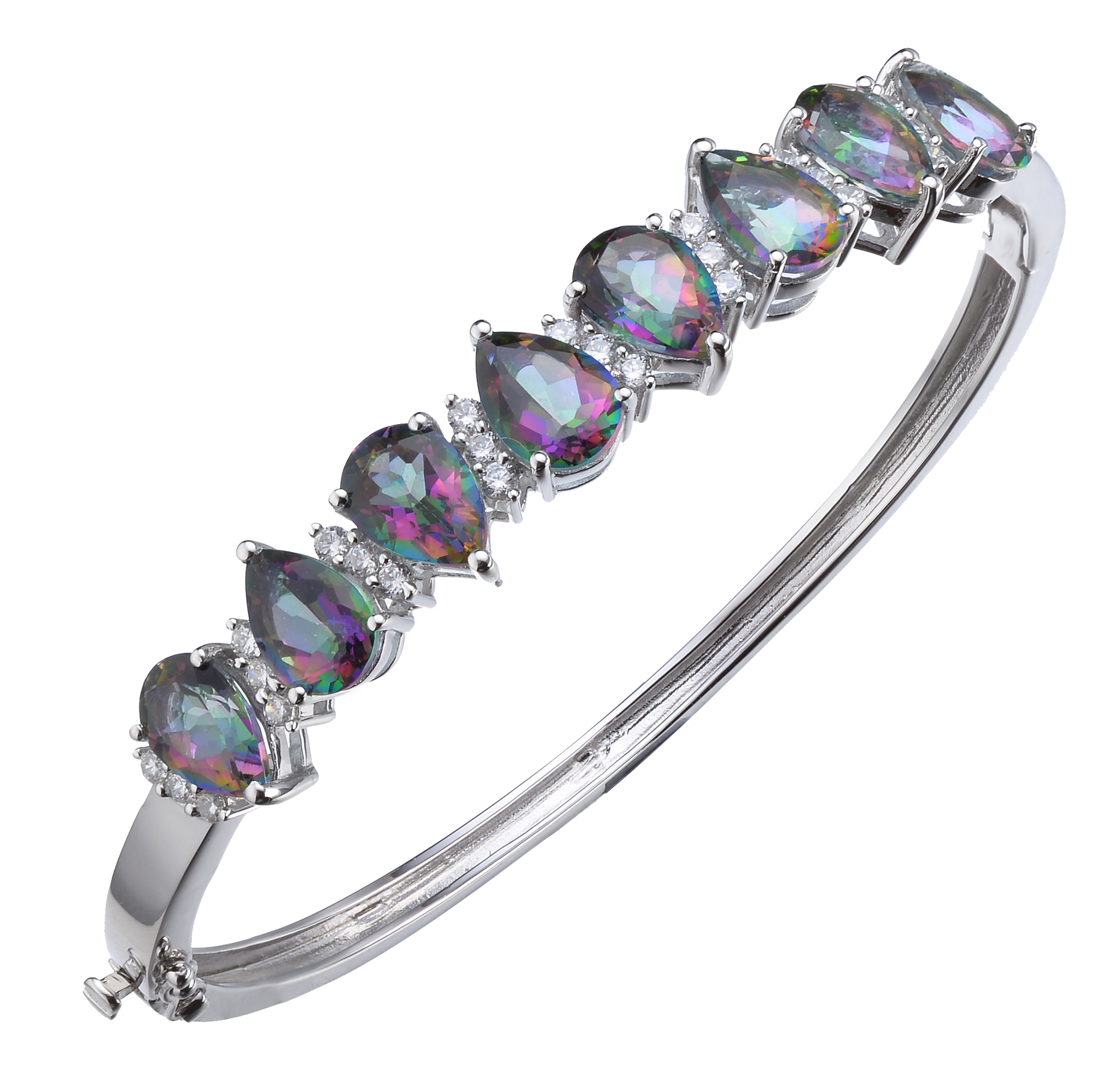 PEAR SHAPE CARIBBEAN TOPAZ BANGLE