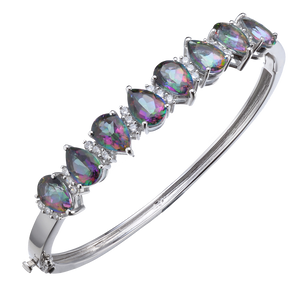 PEAR SHAPE CARIBBEAN TOPAZ BANGLE