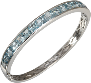 PRINCESS CUT  AQUAMARINE BRACELET