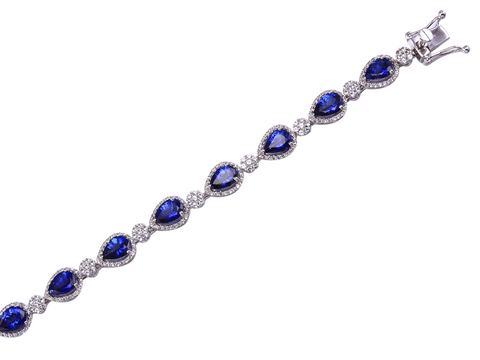 PEAR SHAPE TANZANITE BRACELET