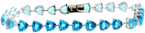 TRILLION CUT BLUE TOPAZ BRACELET