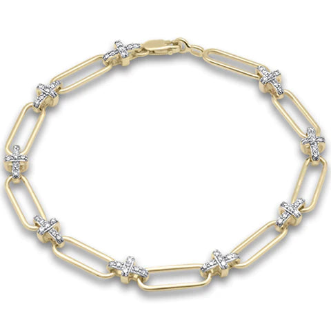 14K Yellow Gold Diamond Forzatina Bracelet