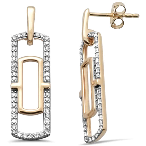 14K Yellow Gold Diamond Forzatina Drop Earrings