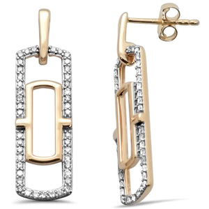 14K Yellow Gold Diamond Forzatina Drop Earrings