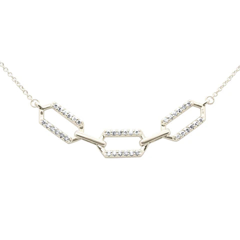 14K Yellow Gold Diamond Link Pendant