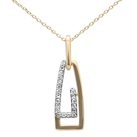 14K Yellow Gold Diamond Forzatina Style Pendant