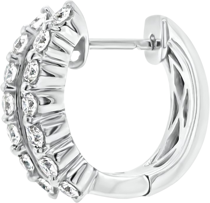 SEMIHOOP DIAMOND EARRING