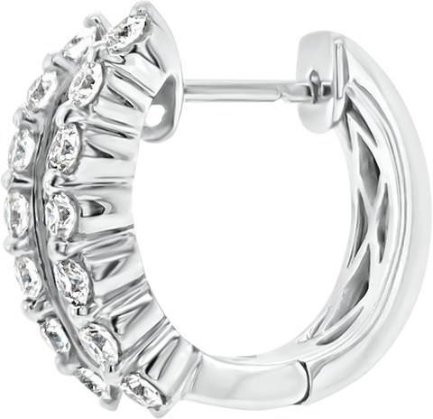 SEMIHOOP DIAMOND EARRING