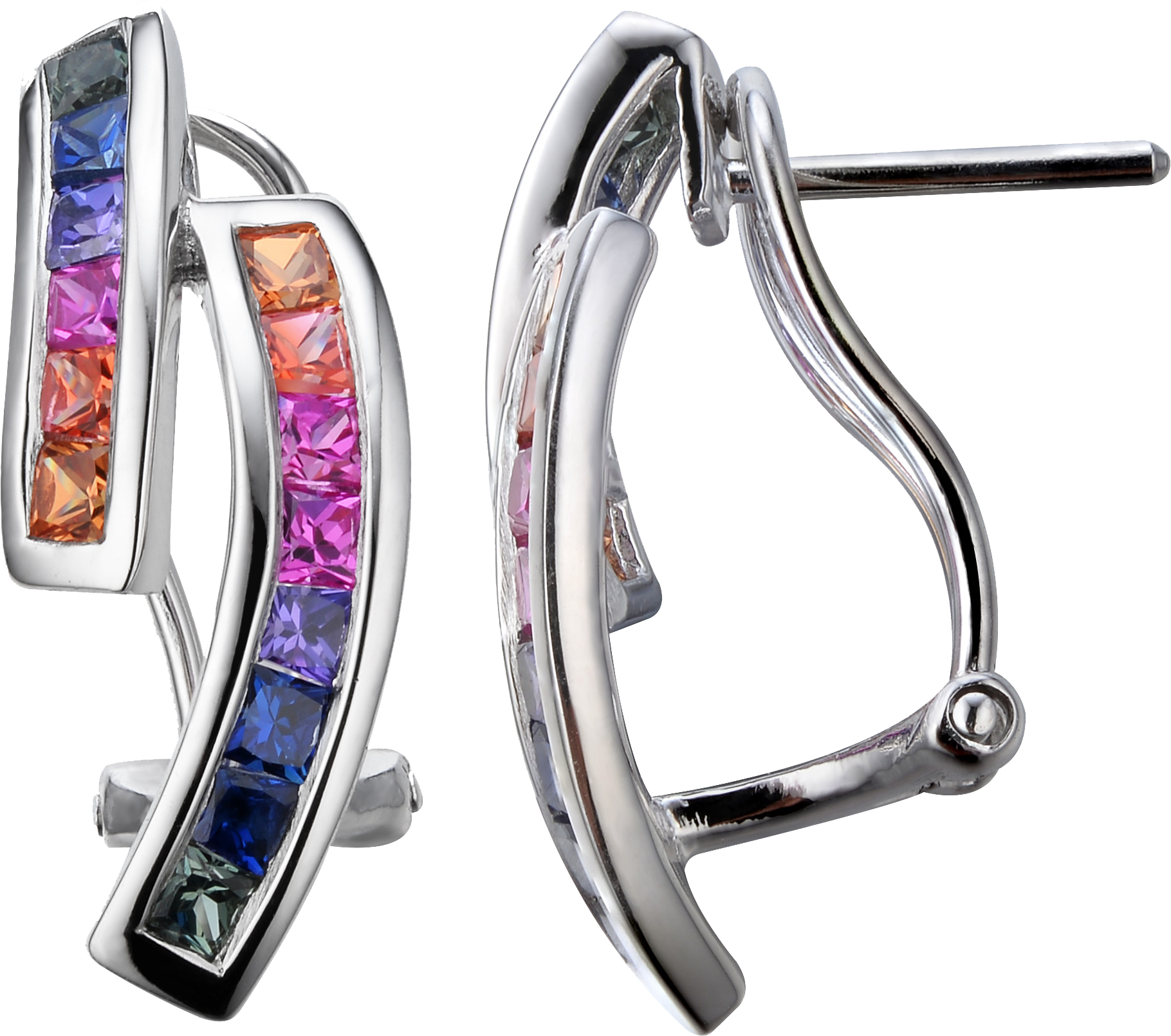 MULTICOLOR SAPPHIRE EARRING