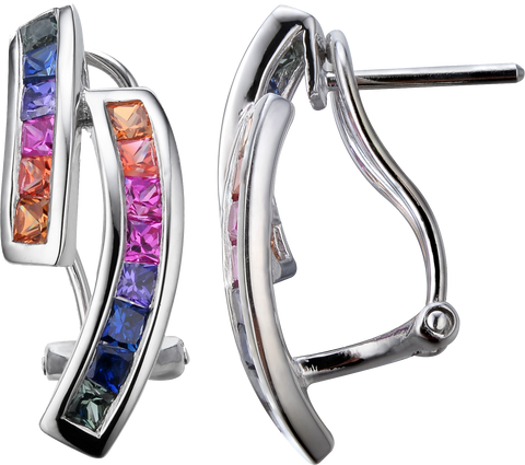 MULTICOLOR SAPPHIRE EARRING