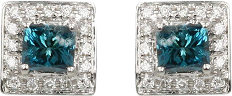 BLUE DIAMOND EARRING