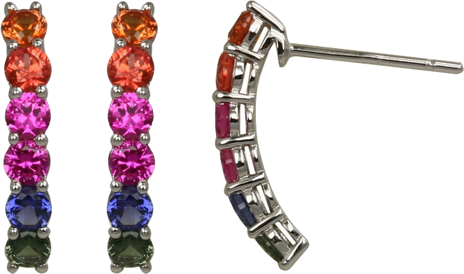 MULTICOLOR SAPPHIRE EARRING