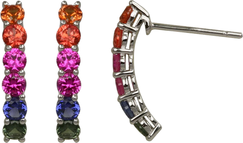 MULTICOLOR SAPPHIRE EARRING