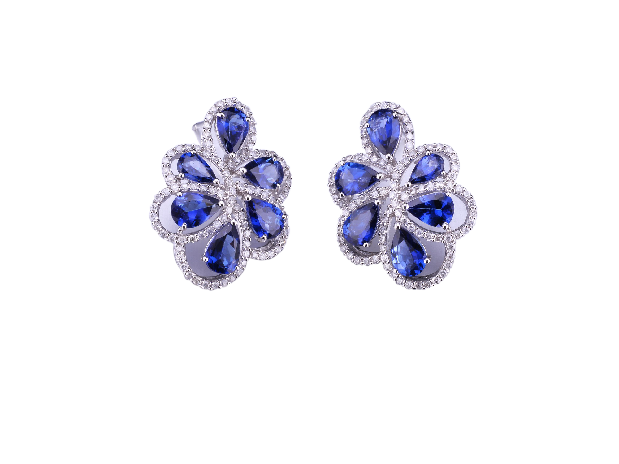 PEAR SHAPE TANZANITE EARRING