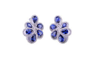 PEAR SHAPE TANZANITE EARRING