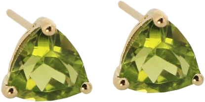 TRILLION CUT PERIDOT EARRING
