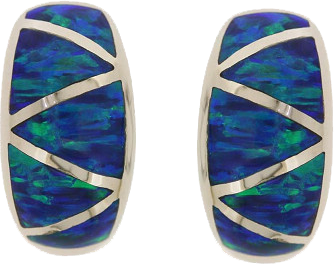 INLAY SHAPE GILSON OPAL EARRINGS