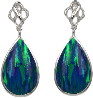 PEAR SHAPE GILSON OPAL EARRINGS