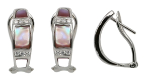 PINK MOTHER OF PEARL EARRING