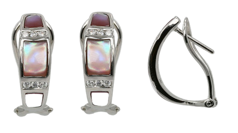PINK MOTHER OF PEARL EARRING