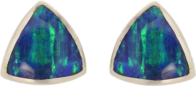 TRILLION SHAPE GILSON OPAL EARRINGS