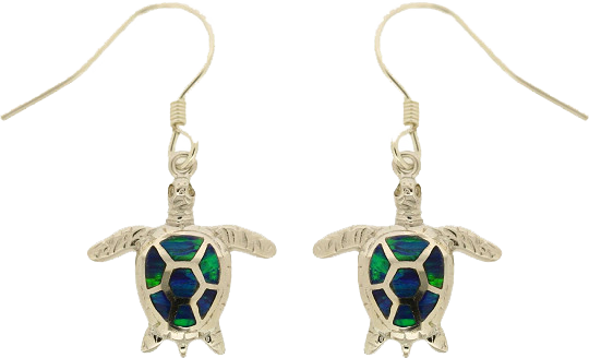 TURTLE SHAPE GILSON OPAL EARRINGS