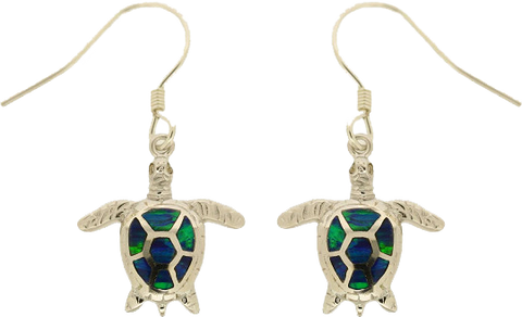 TURTLE SHAPE GILSON OPAL EARRINGS
