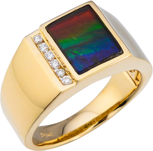 MENS AMMOLITE RING