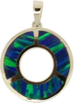 CIRCLE OF LIFE SHAPE GILSON OPAL PENDANT