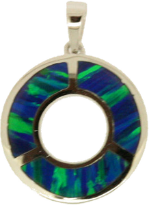 CIRCLE OF LIFE SHAPE GILSON OPAL PENDANT