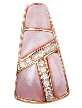 PINK MOTHER OF PEARL INLAY PENDANT