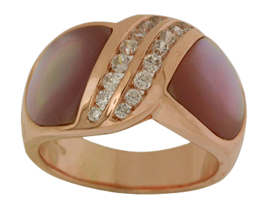 PINK MOTHER OF PEARL RING