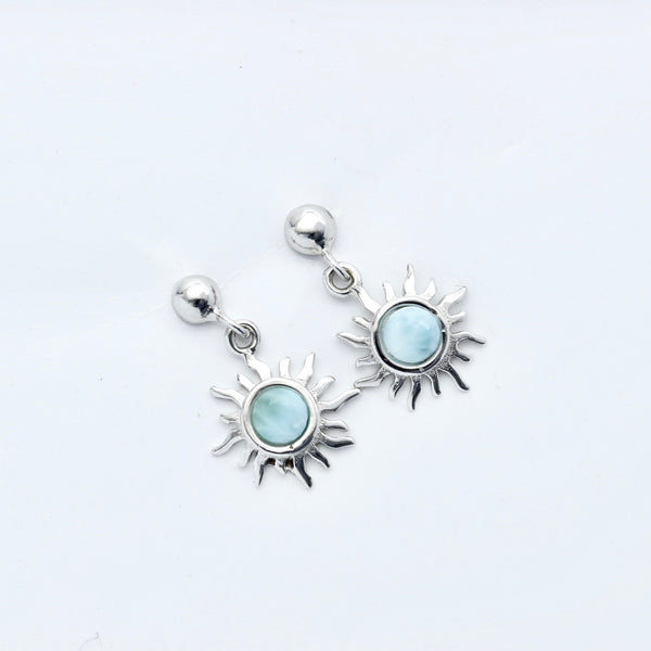 LARIMAR SUN SHAPE EARRINGS