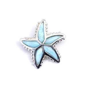 LARIMAR STAR FISH PENDANT
