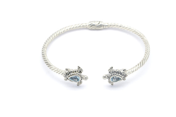 BALI AQUAMARINE TURTLE CUFF BRACELET NAYA COLLECTION